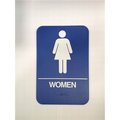 Don-Jo Women's ADA Blue Bathroom Sign HS907004